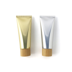 Natural bamboo cap, 50g, 60g, 80g, 100g, 120g, facial cleanser tube, cosmetic plastic tube