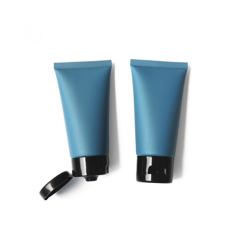 50ml gray-blue frosted cosmetic tube, refillable cleanser, hand cream, empty squeeze bottle