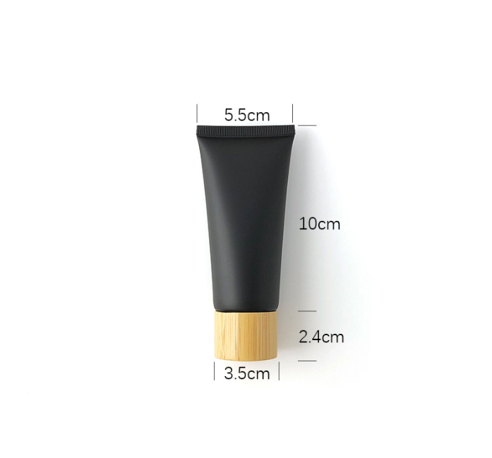 Natural bamboo cap, 50g, 60g, 80g, 100g, 120g, facial cleanser tube, cosmetic plastic tube