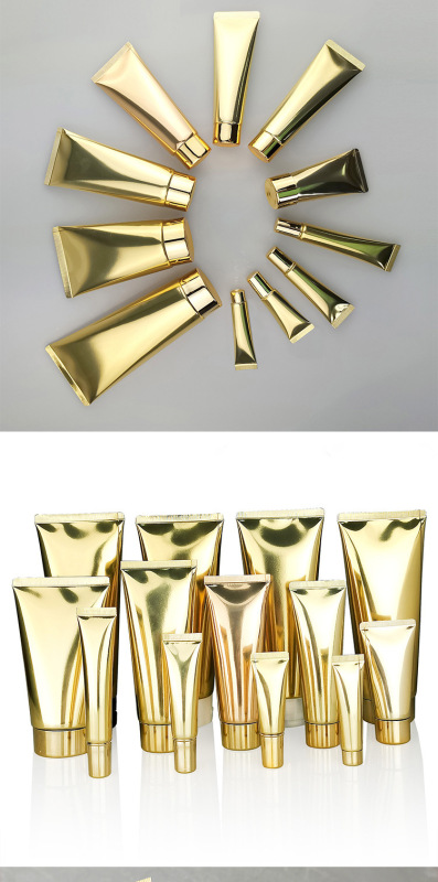 10-200g high-gloss gold aluminum-plastic tube, high-gloss sheet, 350mm thickness facial cleanser/cleanser bottle