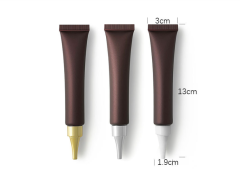 20g Brown Coffee Frosted Cosmetic Tube Dispenser Empty Bottle Plastic PE Pointed Nozzle Sample Eye Cream Lotion