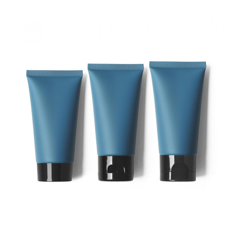 50ml gray-blue frosted cosmetic tube, refillable cleanser, hand cream, empty squeeze bottle