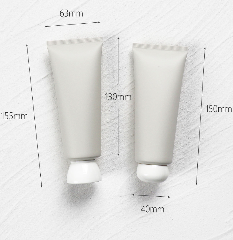 100g gray matte cosmetic tube plastic squeeze bottle inverted bottle PE Morandi color