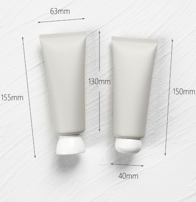 100g gray matte cosmetic tube plastic squeeze bottle inverted bottle PE Morandi color