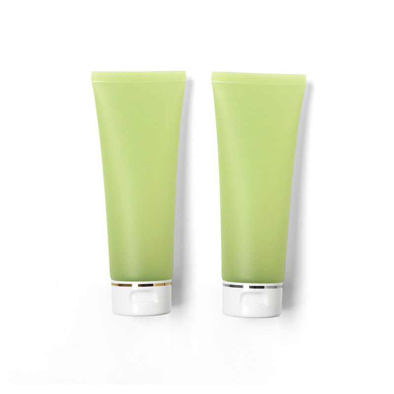120g semi-transparent matte milk green cosmetic tube, facial cleanser, body lotion, green tea lotion, refillable empty bottle