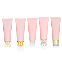 100g Frosted Matte Pink Cosmetic Tube - Cleanser & Hand Cream - Empty PE Plastic Squeeze Bottle