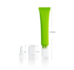 Wholesale 10 15 20ml water droplet tube white and green skin care hyaluronic acid tube eye cream serum refill