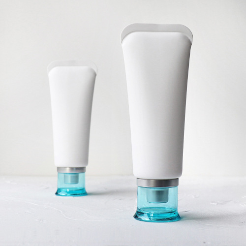 100g White Frosted Cosmetic Tube - Facial Cleanser &amp; Body Lotion - Plastic Dispenser Bottle