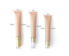 20g Skin Tone Lipstick Tube, Eye Cream Tube, Zinc Alloy Ceramic Vacuum Cosmetic Dispensing Bottle