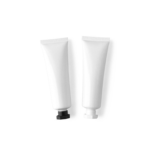 50g white glossy cosmetic tube, slim version, 50ml facial cleanser/hand cream, plastic packaging.