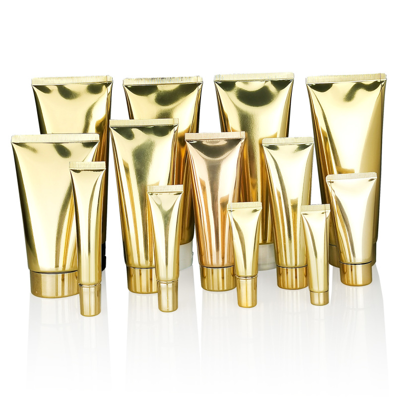 10-200g high-gloss gold aluminum-plastic tube, high-gloss sheet, 350mm thickness facial cleanser/cleanser bottle