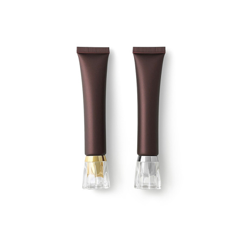 20g Brown Coffee Frosted Cosmetic Tube Dispenser Empty Bottle Plastic PE Pointed Nozzle Sample Eye Cream Lotion