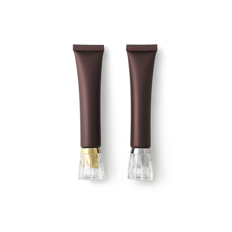 20g Brown Coffee Frosted Cosmetic Tube Dispenser Empty Bottle Plastic PE Pointed Nozzle Sample Eye Cream Lotion