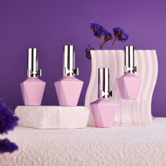 13ml New Nail Polish Gel Dispenser Bottle, Printable Brand, Electroplated Bow Cap, Glass Nail Polish Bottle