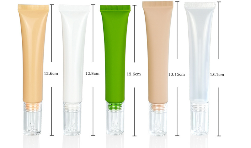 Wholesale 10 15 20ml water droplet tube white and green skin care hyaluronic acid tube eye cream serum refill