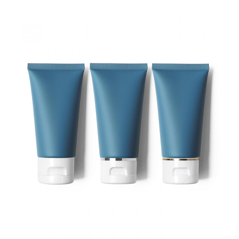 50ml gray-blue frosted cosmetic tube, refillable cleanser, hand cream, empty squeeze bottle