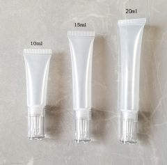 Wholesale 10 15 20ml water droplet tube white and green skin care hyaluronic acid tube eye cream serum refill