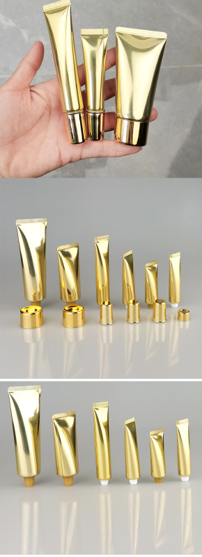 10-200g high-gloss gold aluminum-plastic tube, high-gloss sheet, 350mm thickness facial cleanser/cleanser bottle