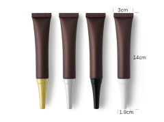 20g Brown Coffee Frosted Cosmetic Tube Dispenser Empty Bottle Plastic PE Pointed Nozzle Sample Eye Cream Lotion
