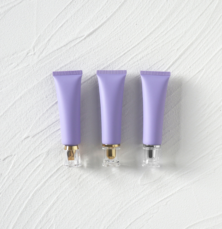 30g Purple Frosted Cosmetic Tube Empty Bottle Foundation Primer Dispenser Plastic Bottle