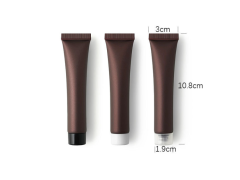 20g Brown Coffee Frosted Cosmetic Tube Dispenser Empty Bottle Plastic PE Pointed Nozzle Sample Eye Cream Lotion