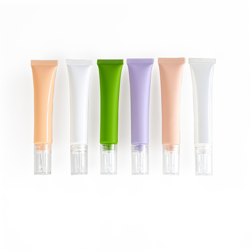 Wholesale 10 15 20ml water droplet tube white and green skin care hyaluronic acid tube eye cream serum refill