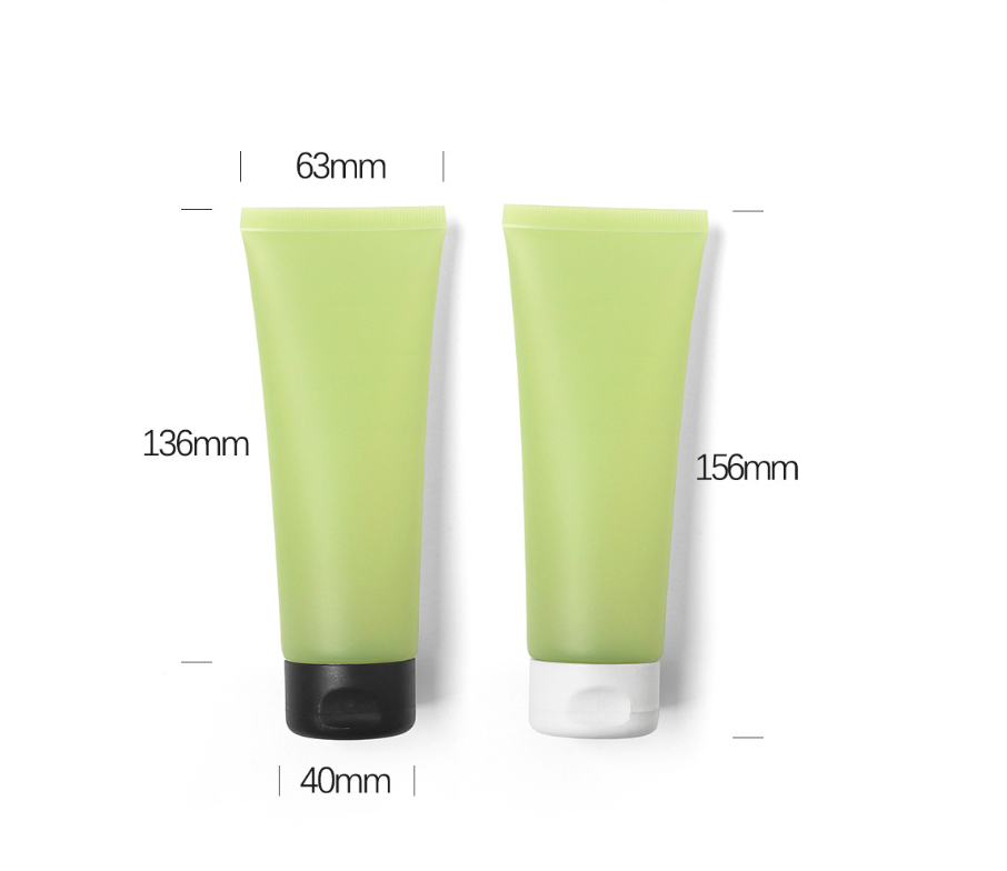 120g semi-transparent matte milk green cosmetic tube, facial cleanser, body lotion, green tea lotion, refillable empty bottle