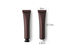 20g Brown Coffee Frosted Cosmetic Tube Dispenser Empty Bottle Plastic PE Pointed Nozzle Sample Eye Cream Lotion