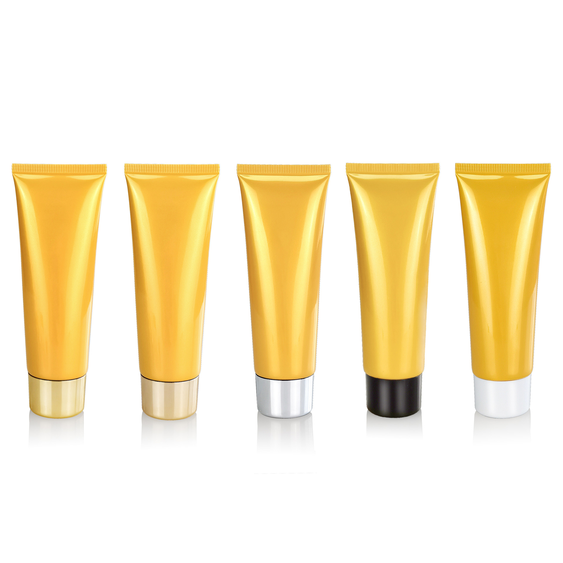 80g cosmetic tube, pearlescent ginger yellow bottle, inverted bottle, squeeze bottle, plastic tube