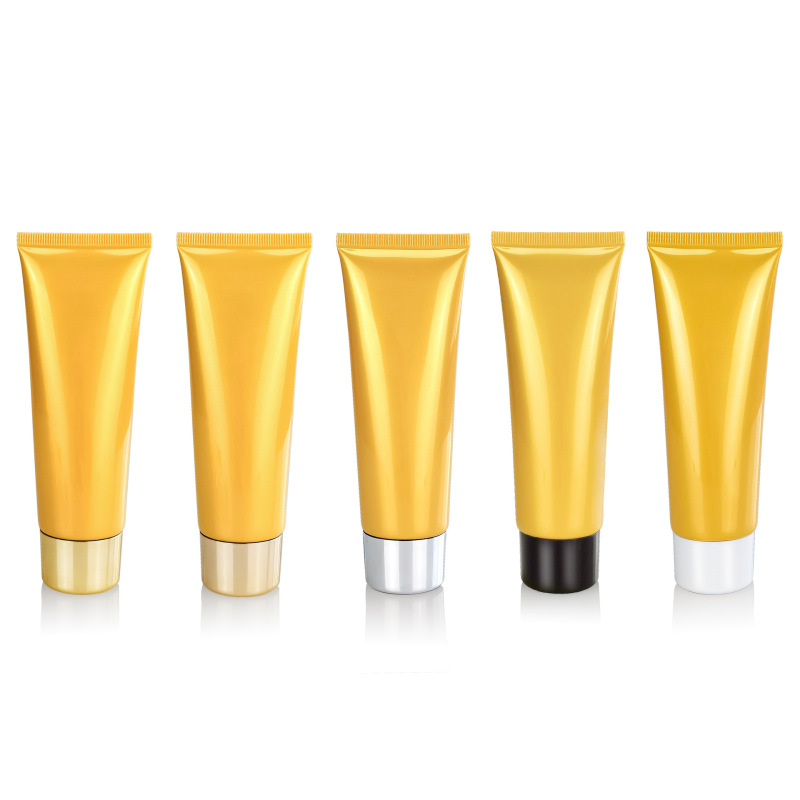 80g cosmetic tube, pearlescent ginger yellow bottle, inverted bottle, squeeze bottle, plastic tube