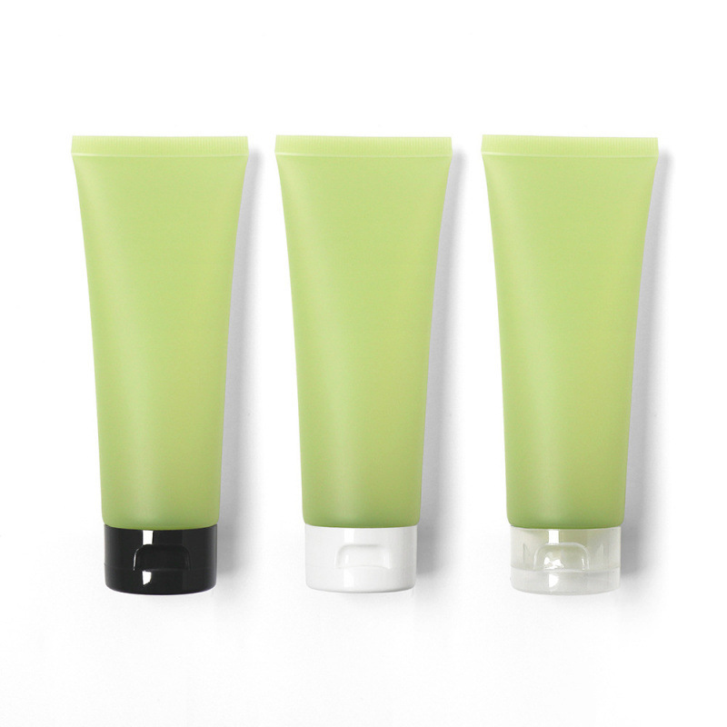 120g semi-transparent matte milk green cosmetic tube, facial cleanser, body lotion, green tea lotion, refillable empty bottle