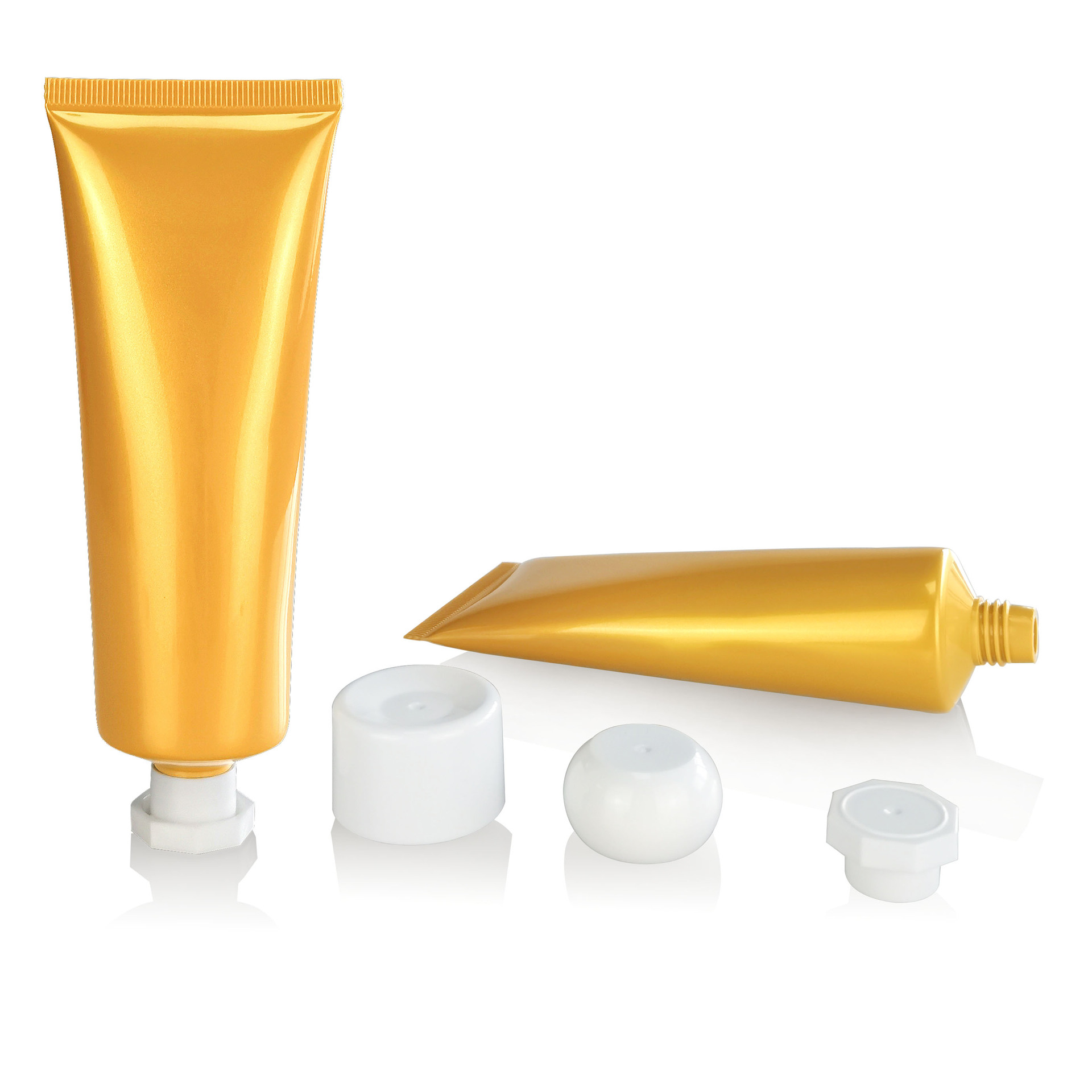 80g cosmetic tube, pearlescent ginger yellow bottle, inverted bottle, squeeze bottle, plastic tube