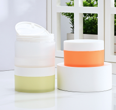 76 teeth 80g 100g makeup remover balm bottle PP scrub mud mask bottle double layer cream bottle face mask cream bottle
