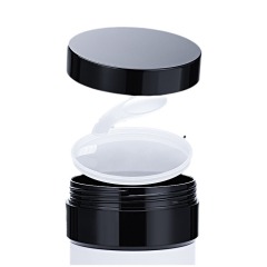 Black and white cream jar, 60 pieces/100g eye mask dispenser, cosmetic mask bottle, cylindrical, logo can be printed.