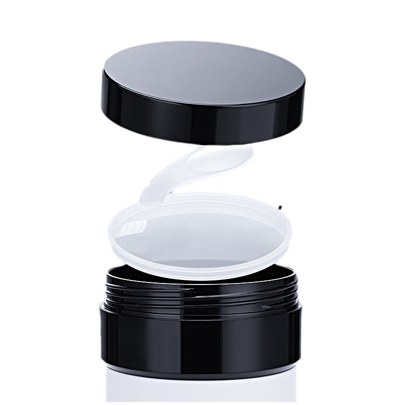 Black and white cream jar, 60 pieces/100g eye mask dispenser, cosmetic mask bottle, cylindrical, logo can be printed.