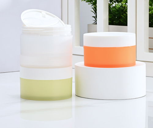 76 teeth 80g 100g makeup remover balm bottle PP scrub mud mask bottle double layer cream bottle face mask cream bottle