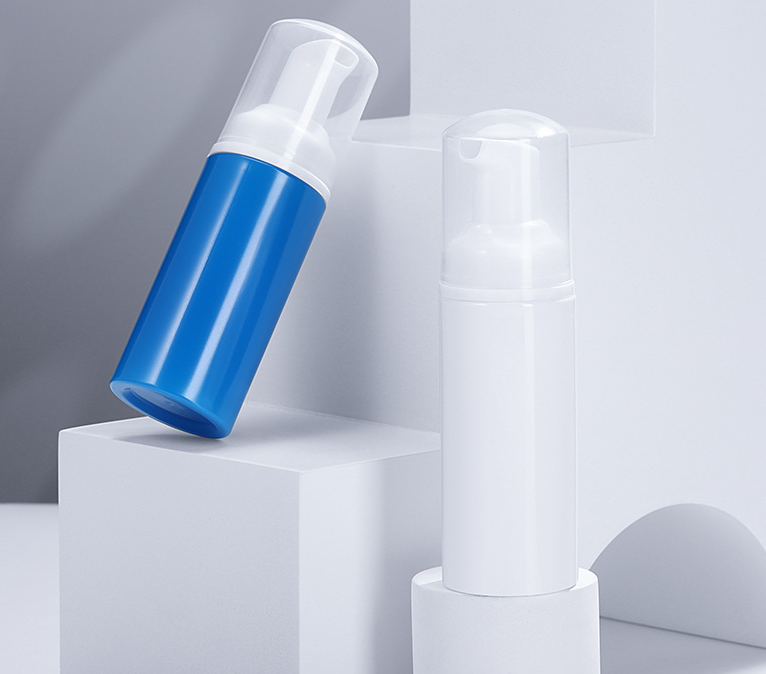 50ml 60ml 80ml 100ml foam bottle PET plastic facial cleanser mousse empty bottle press-type foaming bottle bubble bottle
