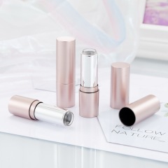Wholesale square lipstick tube packaging materials, empty matte rose lipstick tubes, and handmade lip balm tubes.