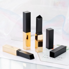 Wholesale square lipstick tube packaging materials, empty matte rose lipstick tubes, and handmade lip balm tubes.