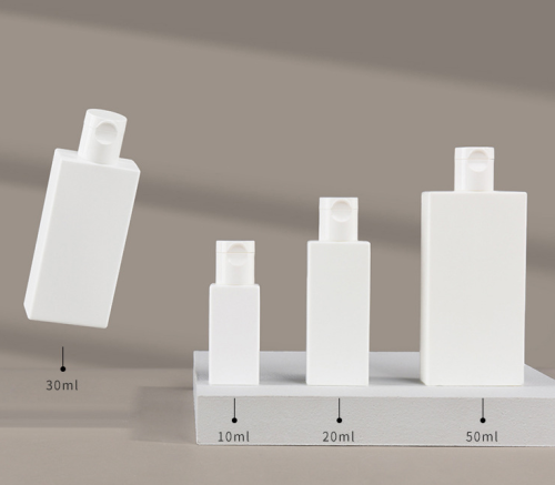 PE flip-top tube pump bottle for cosmetics, plastic essential oil/lotion dispensing bottles, trial size/samples.