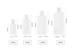 PE flip-top tube pump bottle for cosmetics, plastic essential oil/lotion dispensing bottles, trial size/samples.