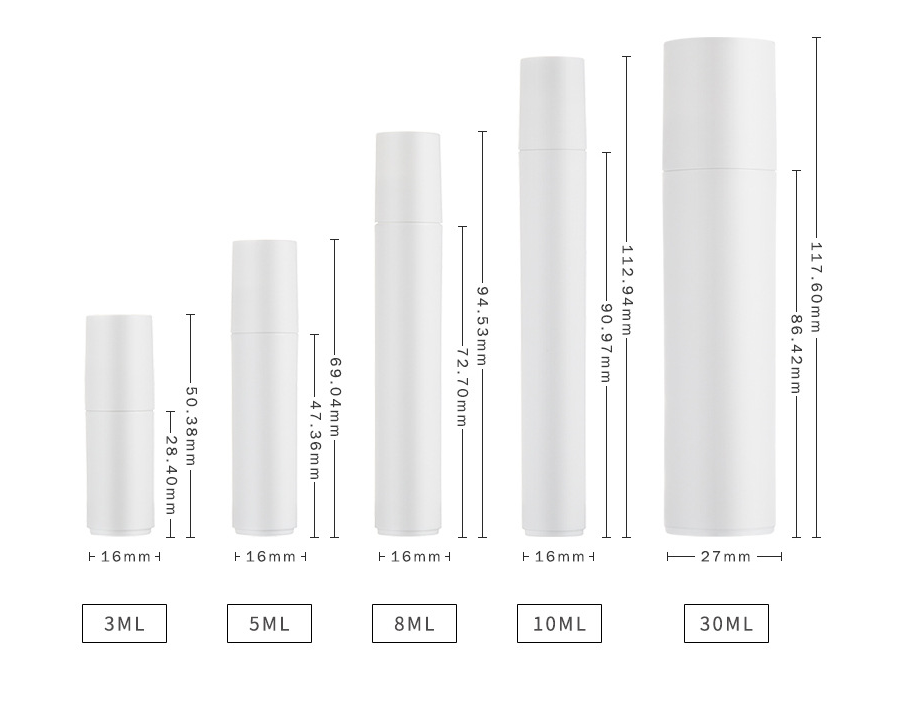 PP roll-on deodorant bottle, body perfume decanter bottle, essence oil bottle, empty deodorant bottle