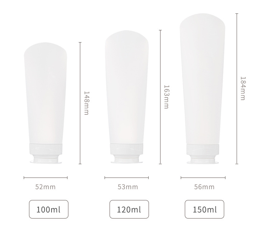 PE tubing, extrusion cap, flip-top bottle, cosmetic travel packaging, empty bottle filling