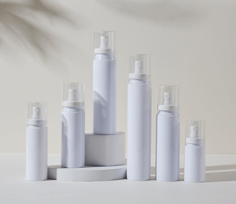40ML 60ML 80ML 100ML 120ML 150ML White snap-lock bottle Alcohol spray bottle Sunscreen spray bottle