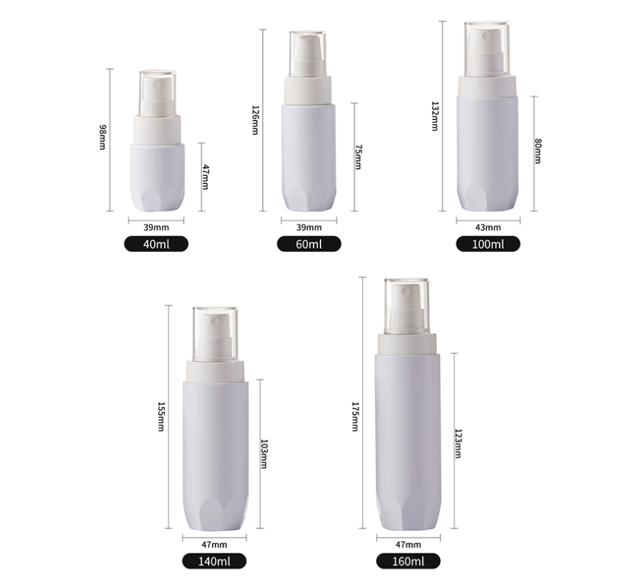 40ML 60ML 100ML 140ML 160ML spray pump lotion bottle high-end cosmetic set repackaging