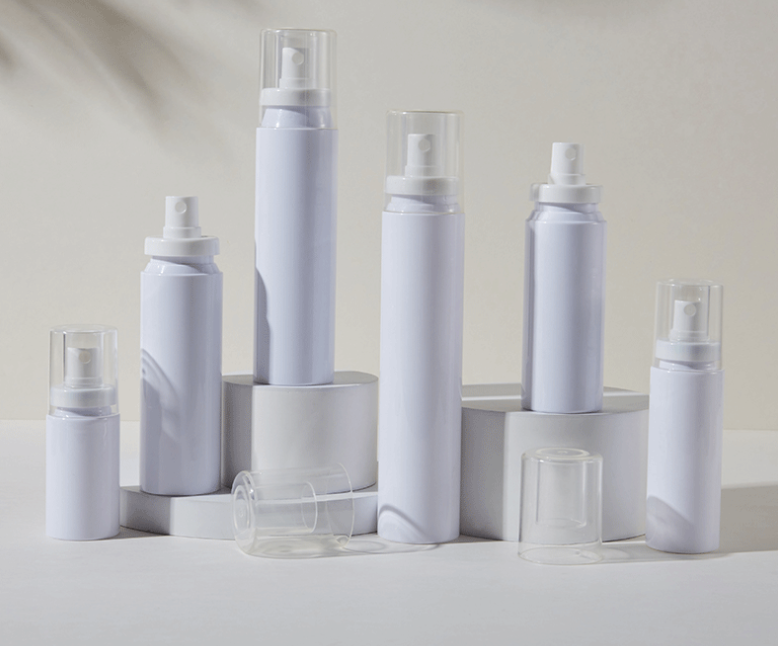 40ML 60ML 80ML 100ML 120ML 150ML White snap-lock bottle Alcohol spray bottle Sunscreen spray bottle