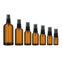 5ML 10ML 15ML 20ML 30ML 50ML 100ML Cosmetic Packaging Brown Tea-colored Spray Bottle Glass Medicine Wave Series Essential Oil Bottle Pressing Lotion Dispensing Bottle