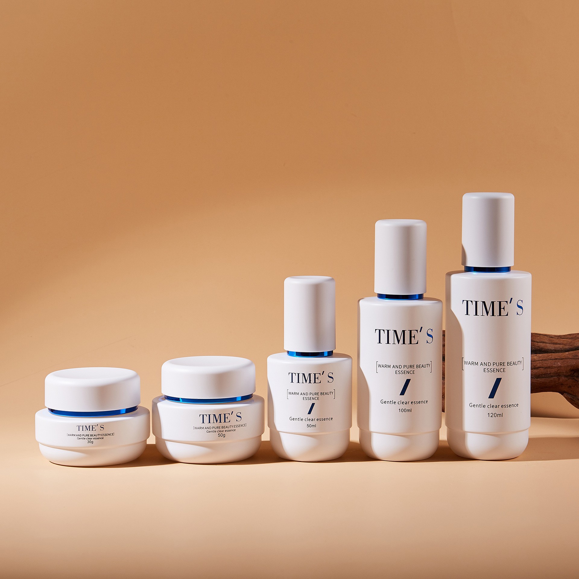 30g, 50g, 30ml, 40ml, 50ml, 100ml, 120ml Matte White Series - Dispenser, Lotion, Spray Bottle, Cream Bottle, Straight Round Cosmetic Set - Glass Bottle