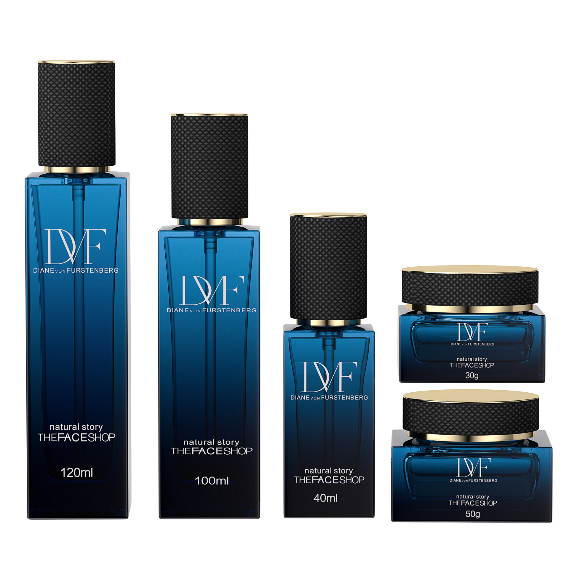 30G 50G 40ML 100ML 120ML Square Cream Lotion Essential Oil Cosmetic Set Glass Bottle Press-Type Toner Lotion Bottle
