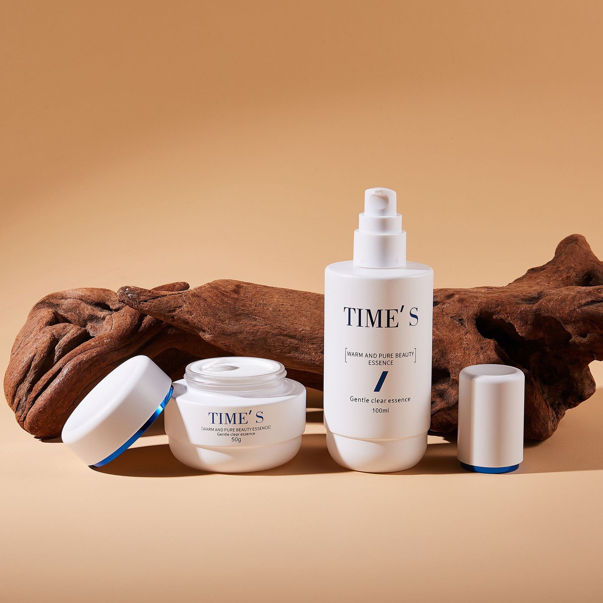 30g, 50g, 30ml, 40ml, 50ml, 100ml, 120ml Matte White Series - Dispenser, Lotion, Spray Bottle, Cream Bottle, Straight Round Cosmetic Set - Glass Bottle